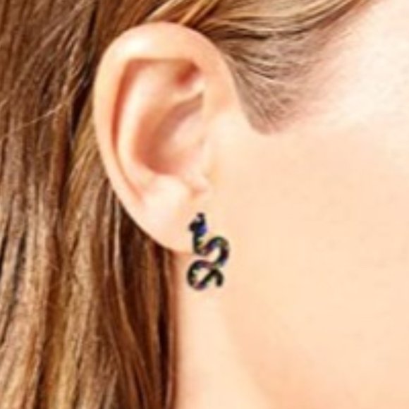 Betsey Johnson Women's Fashion Jewelry Snake Wrap Multicolor Post Earrings NIB - Picture 2 of 7